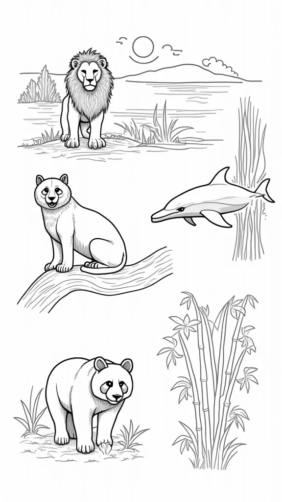 coloriages d’animaux réalistes imprimables